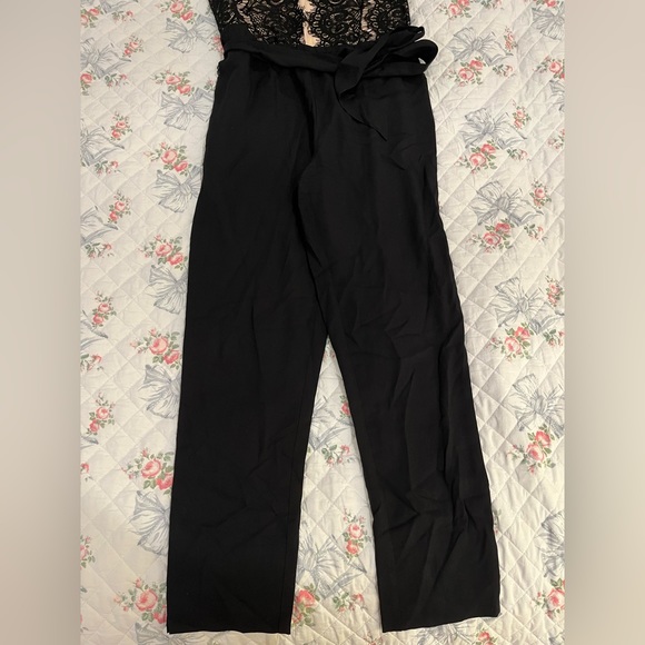 Elevenses Lace Medley Black Jumpsuit size 6 Anthropologie - Picture 6 of 11